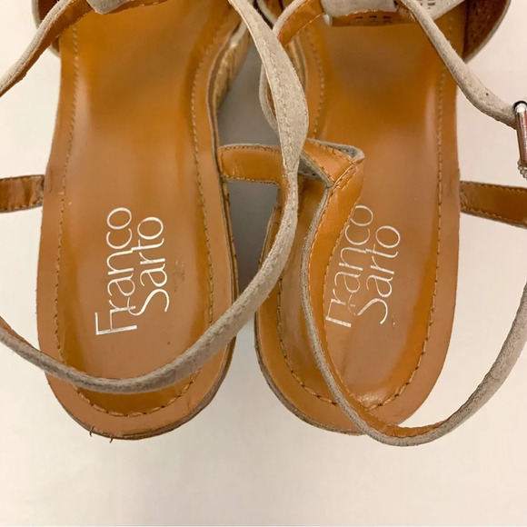 Franco Sarto Clinton 2 Leather Espadrille Wedge Sandals - Picture 5 of 6